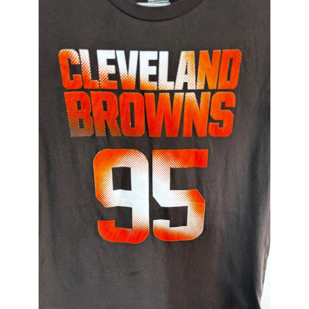 NFL Cleveland Browns Myles Garrett #95 Graphic T-Shirt Kids Youth M 10/12 Brown
